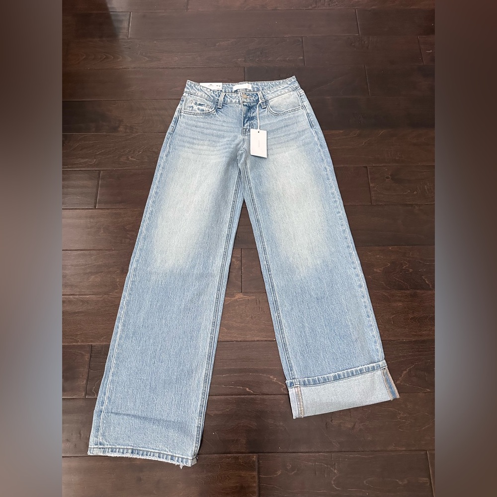 NWT light wash Vervet Kris Baggy‎ Wide Jeans nwt - Picture 3 of 7